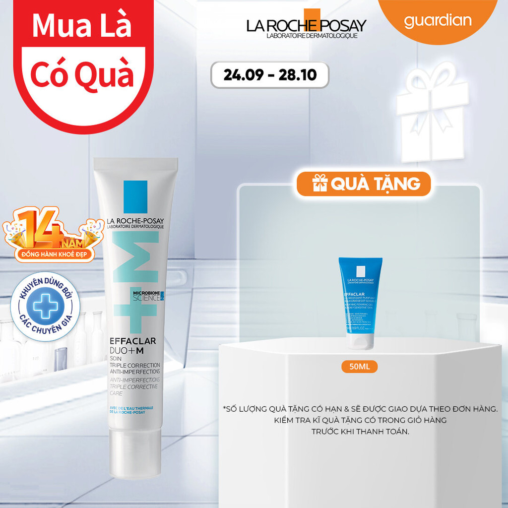 Kem Dưỡng Hỗ Trợ Giảm Mụn La Roche-Posay Effaclar Duo+ M 40Ml