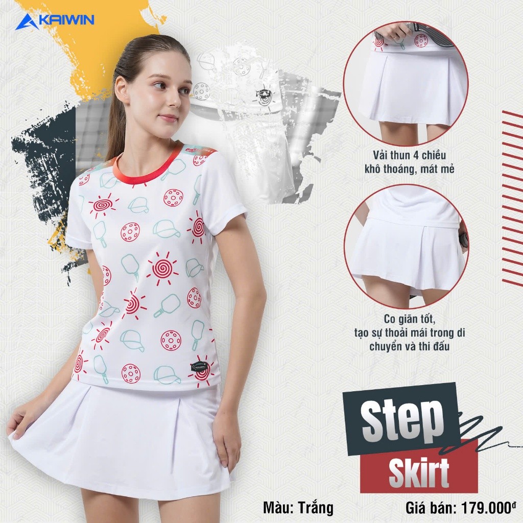 Quần Váy Thể Thao Nữ KAIWIN V924 Chính Hãng, Chân váy Pickleball Tennis KAIWIN Có Sẵn Quần Bảo Hộ - 
