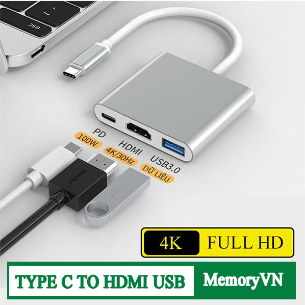 Cáp chuyển đổi TYPE C sang HDMI, DP sang HDMI, VGA sang HDMI, DVI sang HDMI