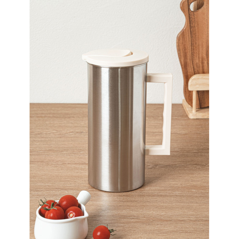 CS Stainless Steel Handle Water Bottle (1.6 L)_Ivory