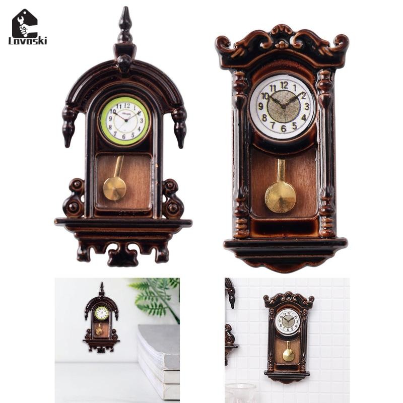 1 / 12 Nhà Búp Bê Mô Hình Thu Nhỏ Đồng Hồ La Mã Phụ Kiện Búp Bê Trang Trí Đạo Cụ Ảnh Đồng Hồ La Mã C