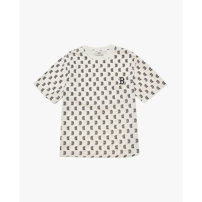 MLB - Áo thun unisex cổ tròn tay ngắn phối họa tiết monogram_3ATSM0243-43CRS