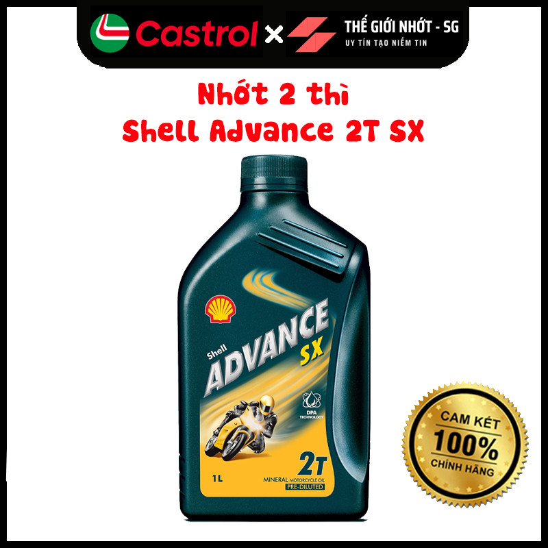 Dầu Nhớt SHELL ADVANCE SX2 1L (dành cho xe 2 Thì)