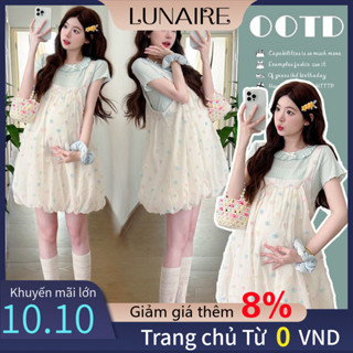 Váy mùa hè, cho bà bầu, bộ mới mùa hè, tay ngắn, cổ xếp nếp, váy tay phồng, bộ hai mảnh, Siêu hot, Chất Cotton, đầm bầu bigsize, cực xinh, thanh lịch, váy bầu mùa hè, phong cách Hàn Quốc, rất dễ mặc, thun, dễ thương, Cách Điệu, Thanh Lịch, Trẻ Trung