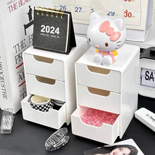 Tủ mini 3 ngăn kéo Muji dupe xinh xắn trang trí bàn học