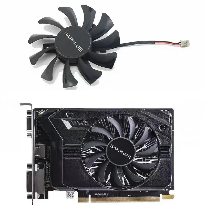 Quạt GPU mới 75MM 2PIN GA81S2U GA71S2H DC 12V 0.38A thích hợp cho sapphire R7 240 250 D5 phiên bản b