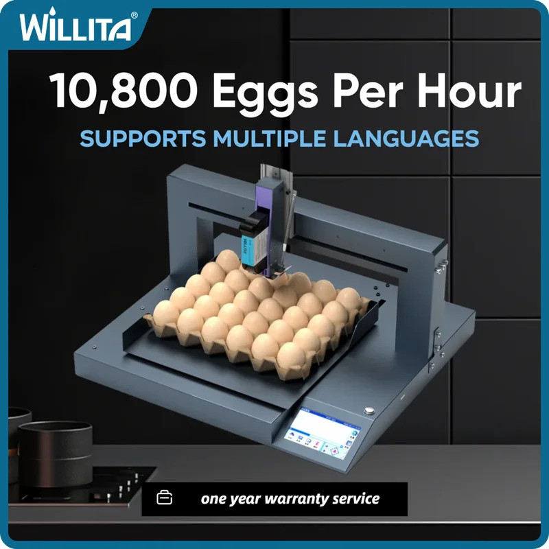 Single Head Screen Model Auto Egg Inkjet Printer for Label Expiry Date stamp Inkjet Logo Barcode Pri