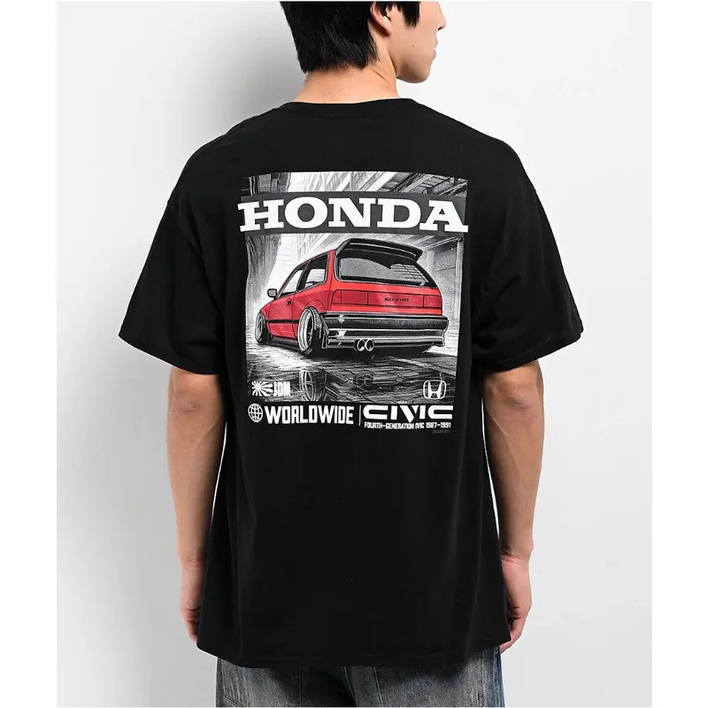 Áo Thun Honda Dành Cho Nam Nữ Civic EF9 SiR Mùa Hè Tay Ngắn Đua Xe Máy Địa Hình Đi Xe Đạp