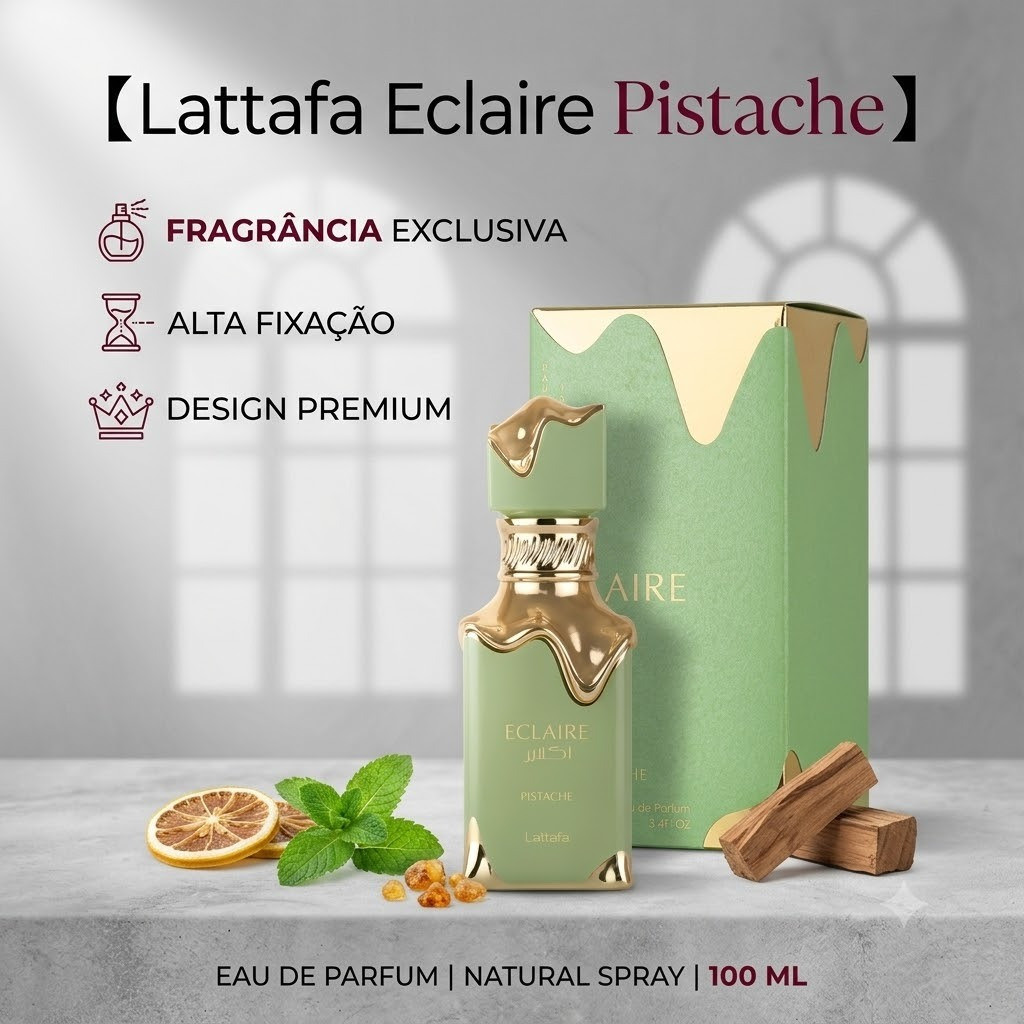 Lattafa Eclaire Pistachio 100ml EDP – Nữ Tính Cường Độ | LuxoeThời gian dài | CHÍNH HÃNG