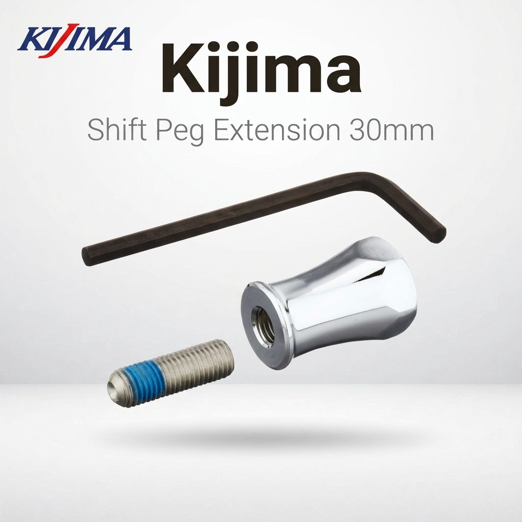 Kijima Motorcycle Parts Shift Peg Extension 30mm for Harley Aluminum/Chrome Plated HD-05312