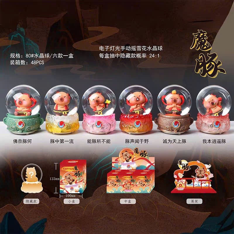 Mô hình capyabara cosplay natra, mô hình cầu tuyết, capyabar