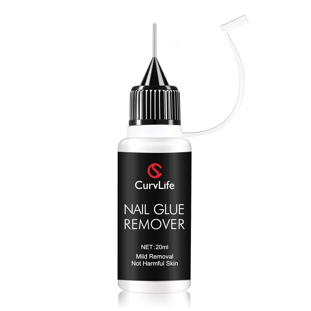 Curvlife20ML Dụng cụ tẩy keo móng tay chính xác Thích hợp cho móng tay bấm, Dụng cụ tẩy đầu tay đa c