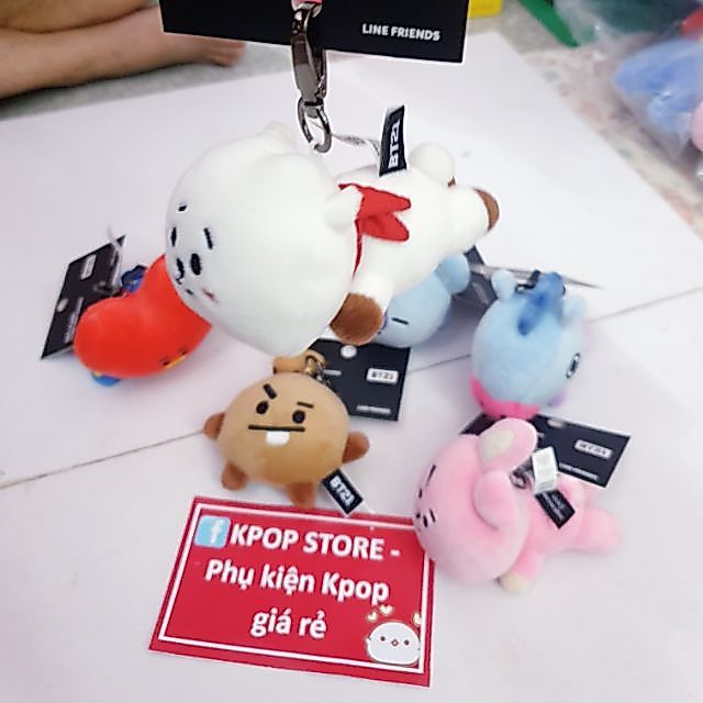 Sale sốc official móc khóa trườn BT21 lying bagcharm BT21