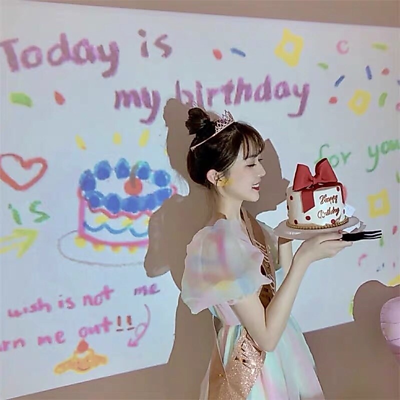 [Suri Store]Máy Chiếu Mini Hình Phông Nền Vuông, Tròn HAPPY BIRTHDAY ( 37 Mẫu )