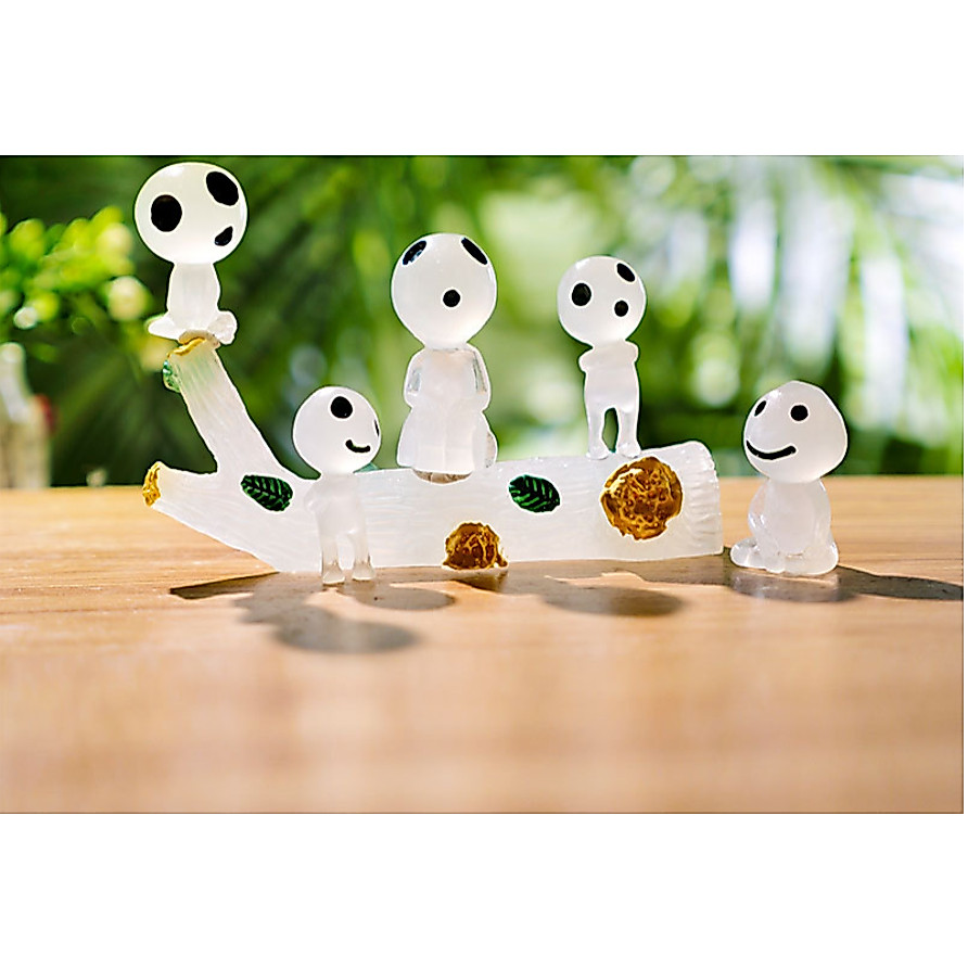 Full bộ 10 linh thần kodama phát sáng trong đêm decor tiểu cảnh, terrarium, stellariva