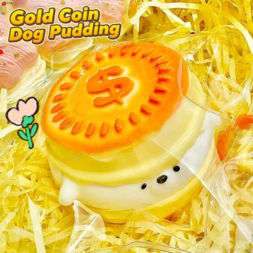 Đồ chơi giải nén phục hồi chậm Gold Coin Dog Pinchle - Giảm căng thẳng siêu mềm cho thú cưng