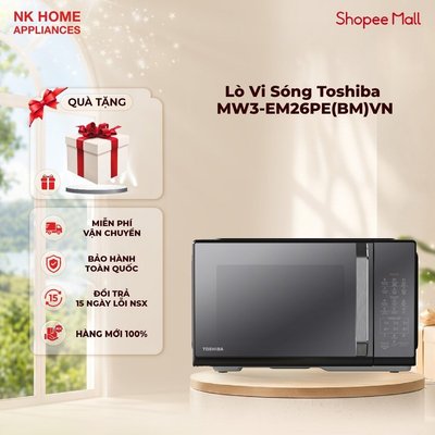 Lò Vi Sóng Toshiba MW3-EM26PE(BM)VN - 26L – 900W – Cảm Ứng LED – 11 Mức Công Suất | BH 12 tháng