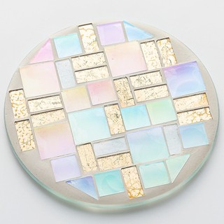 NITORI Đế Lót Ly Tròn Bằng Thủy Tinh Mosaic Su