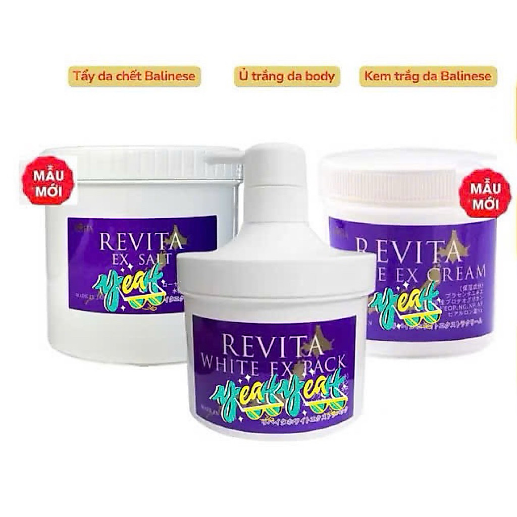 [Fullsize ] Ủ trắng da body Revita White EX Pack, Kem trắng da Balinese