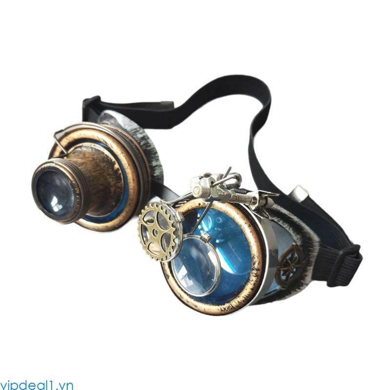 Vipdeal1 Goth Steampunk Kính Vintage Steampunk Kính Kính Kính Kính Goth Cosplay