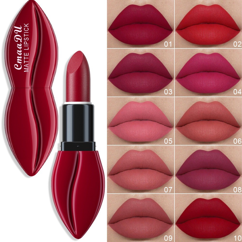 0 Màu Sắc Miệng Lớn Matte Lipstick Matte Frosted Feel Set Box Tính Khí