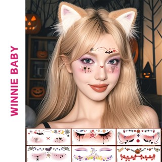  Tattoo Giả Dán Mặt Tạm Thời Cho Bé Gái – Hình Xăm Hóa Trang Halloween Cosplay Chống Nước Dễ Dán Bền Màu An Toàn Da 