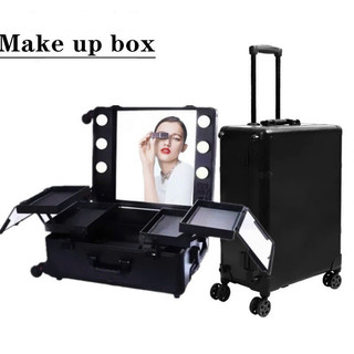 [ CHÍNH HÃNG ] Thùng vali 6 bóng nổi. Cốp vali kéo có 6 đèn nổi, cốp vali đựng đồ makeup size 21