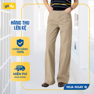   Quần Jean Nữ YODY Phối Túi Ốp, Ống Suông Nhiều Màu phù hợp mọi vóc dáng QJN7070