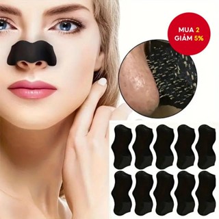 10 miếng dán lỗ chân lông mũi, sản phẩm loại bỏ mụn đầu đen, làm sạch sâu lỗ chân lông và mụn nhọt.
