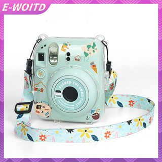  E-WOITD Cho Fujifilm Instax Mini 12 Vỏ Máy Ảnh Trong Suốt Bảo Vệ Mang Theo Túi Có Dây Đeo Vai Túi Bảo Quản E-WOITD 