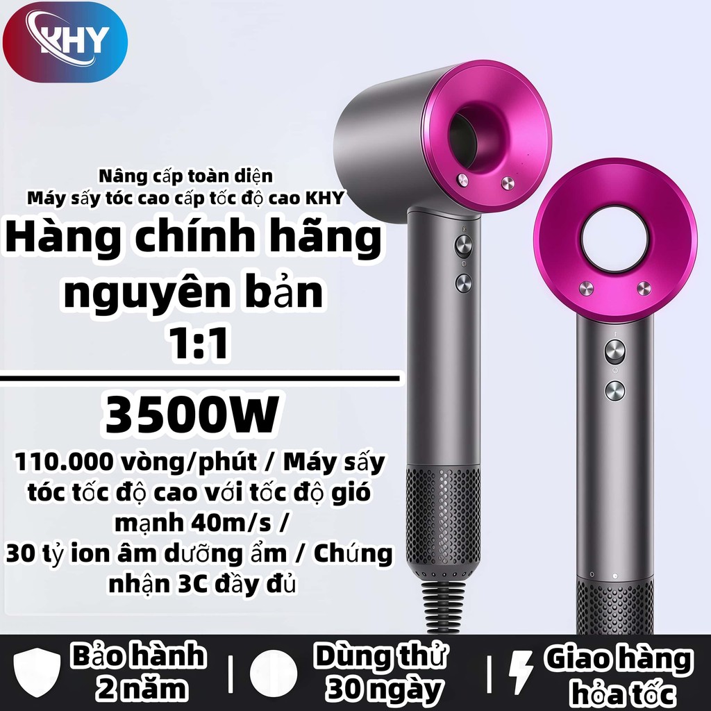 Máy Sấy Tóc Salon KHY 3500W Chính Hãng, Gió Cực Mạnh, Sấy Nhanh, Thiết Kế Hiện Đại