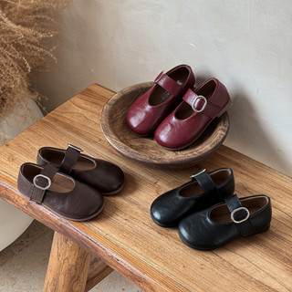 Bé Gái Giày Đế Bằng Phong Cách Hàn Quốc Đa Năng Trẻ Em Giày Da Retro Thu Đông 2025 Trẻ Em Mới Giày Công Chúa Thường Ngày Mềm Mại Thoải Mái