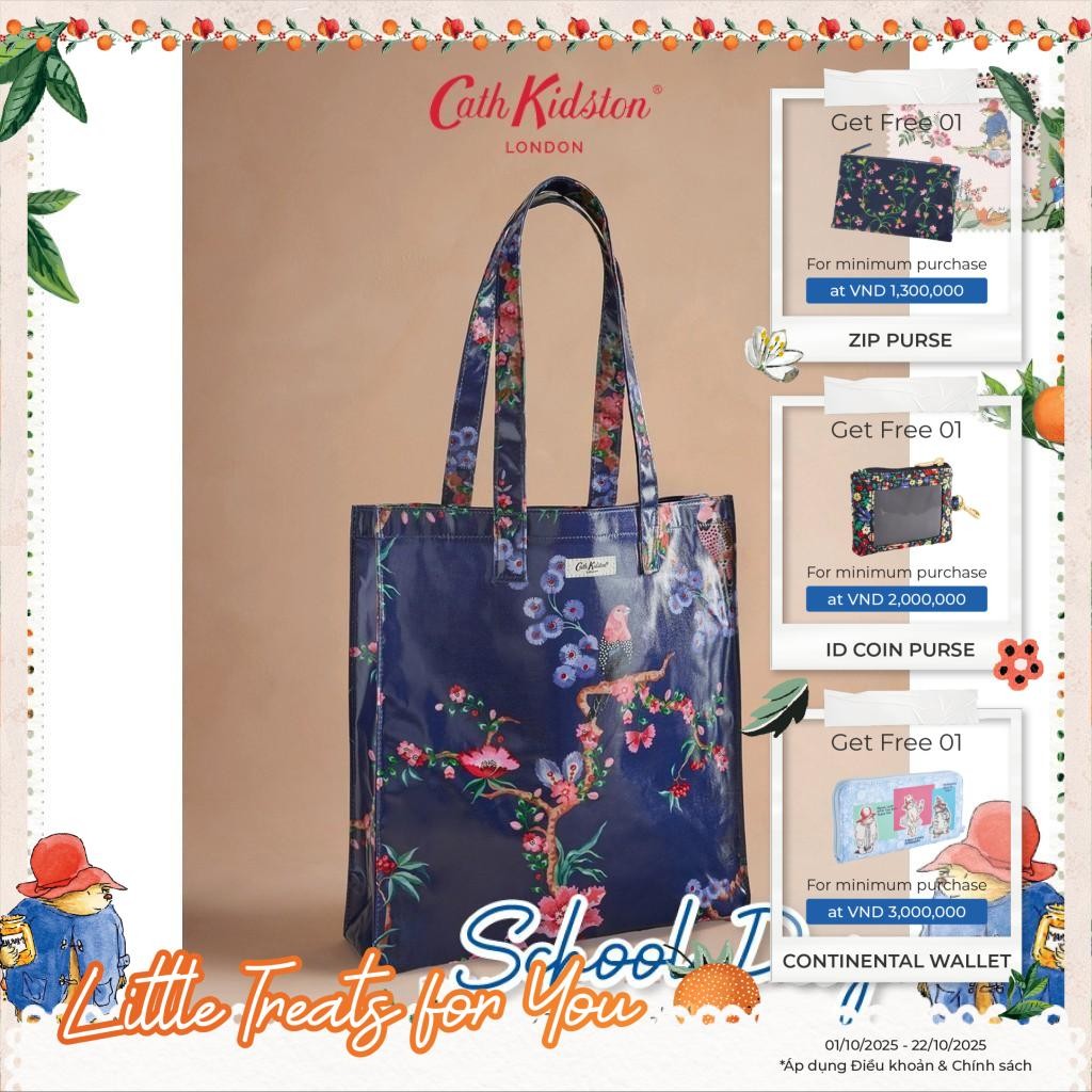 Túi đeo tay/Bookbag - Birds - Navy - AA4021