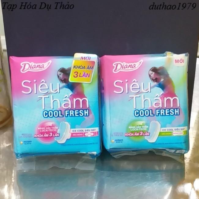 Băng vệ sinh Diana Siêu Thấm Cool Fresh mỏng
