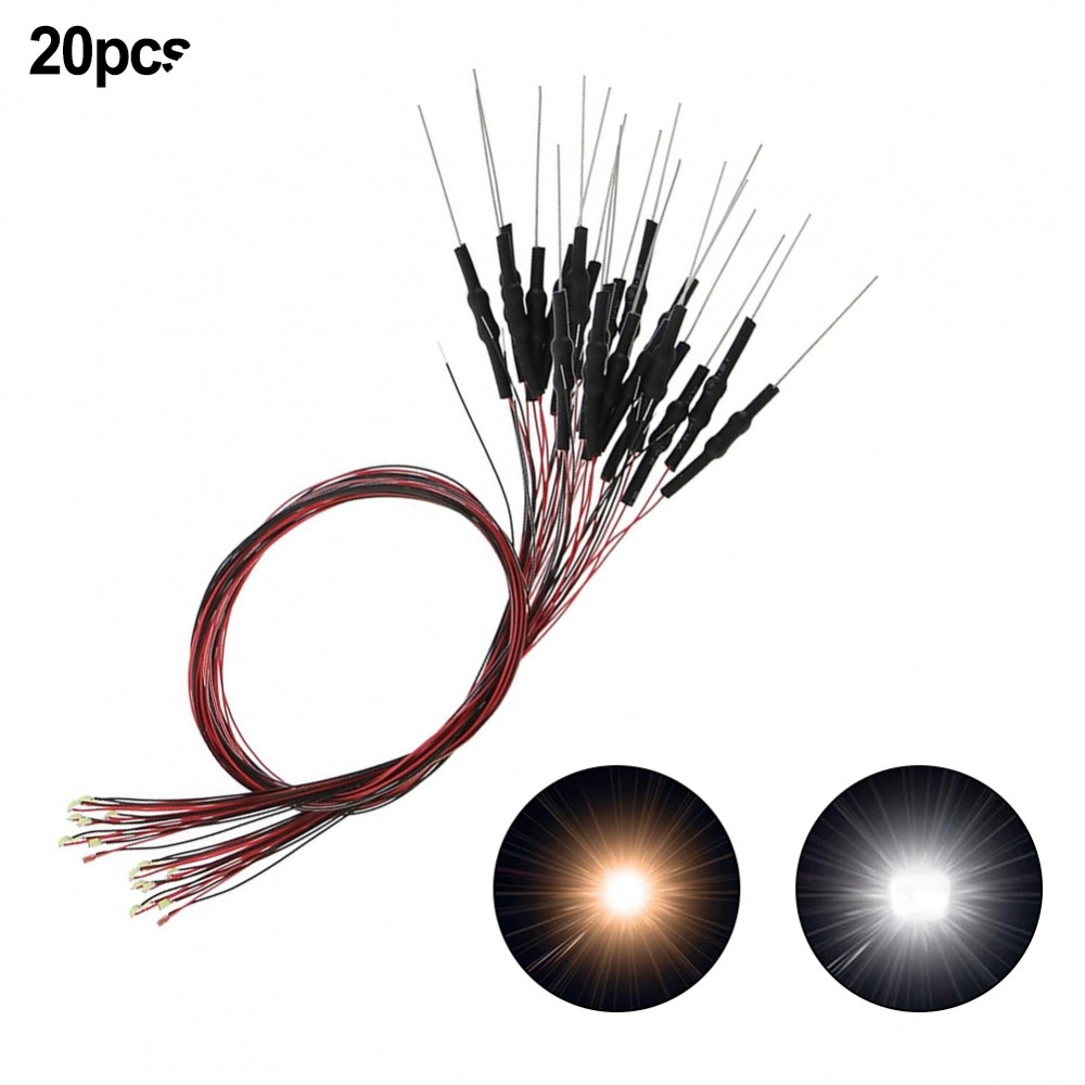 [DOLLDOLL-VN]Pre Wired Warm White White With Resistance 0.06x0.03x0.021' Accessories