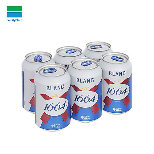 Lốc 6 Lon Bia Kronenbourg 1664 Blanc Lon 330Ml