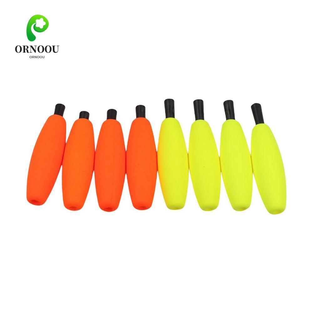 ORNOOU 10 Chiếc Xì Gà Nổi, Nhẹ S M L XL Câu Cá Dài, Phao Nổi Độ Cứng Cao Có Ống Cắm Bọt Phao Câu Cá 