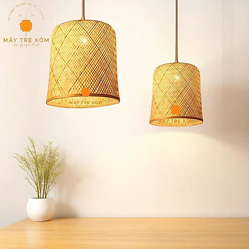 Đèn tre, đèn thả trần trang trí decor