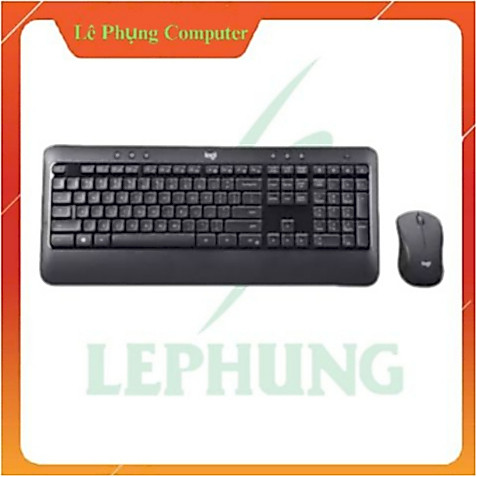 Bộ bàn phím chuột không dây Logitech MK540 |Wireless 2.4GHz/Đen|Layout Fullsize 104 phím|chống tràn 