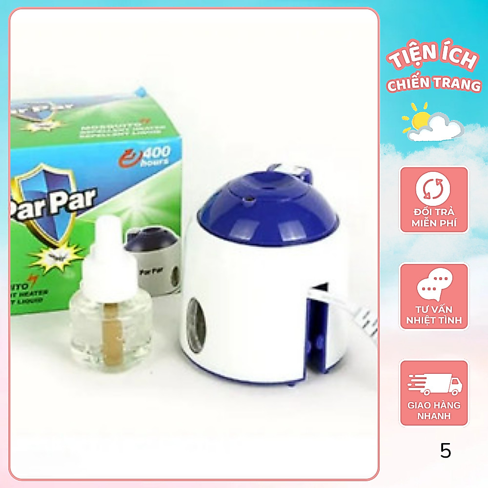 Máy Đuổi Muỗi Par Par 3W 50Hz Tặng Kèm Tinh Dầu Đuổi Muỗi, Máy Bắt Muỗi, Máy xông tình dầu đuổi muỗi