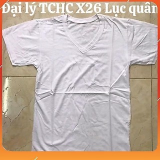 Áo thun lót trắng nam cổ tim loại đẹp