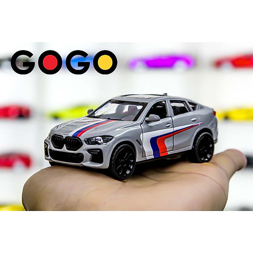 Xe mô hình BMW X6 1:43 Xám sọc bằng kim loại