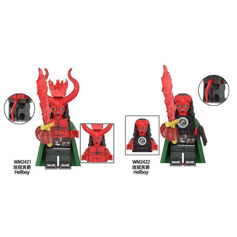 WM Building Blocks Toy Hellboy Building Blocks Doll Assembled Model Gift Viu6