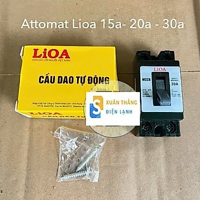 Cầu giao an toàn LIOA, aptomat LIOA, CB tự động LIOA 20A dùng cho máy lạnh, cb cầu dao LIOA dùng cho
