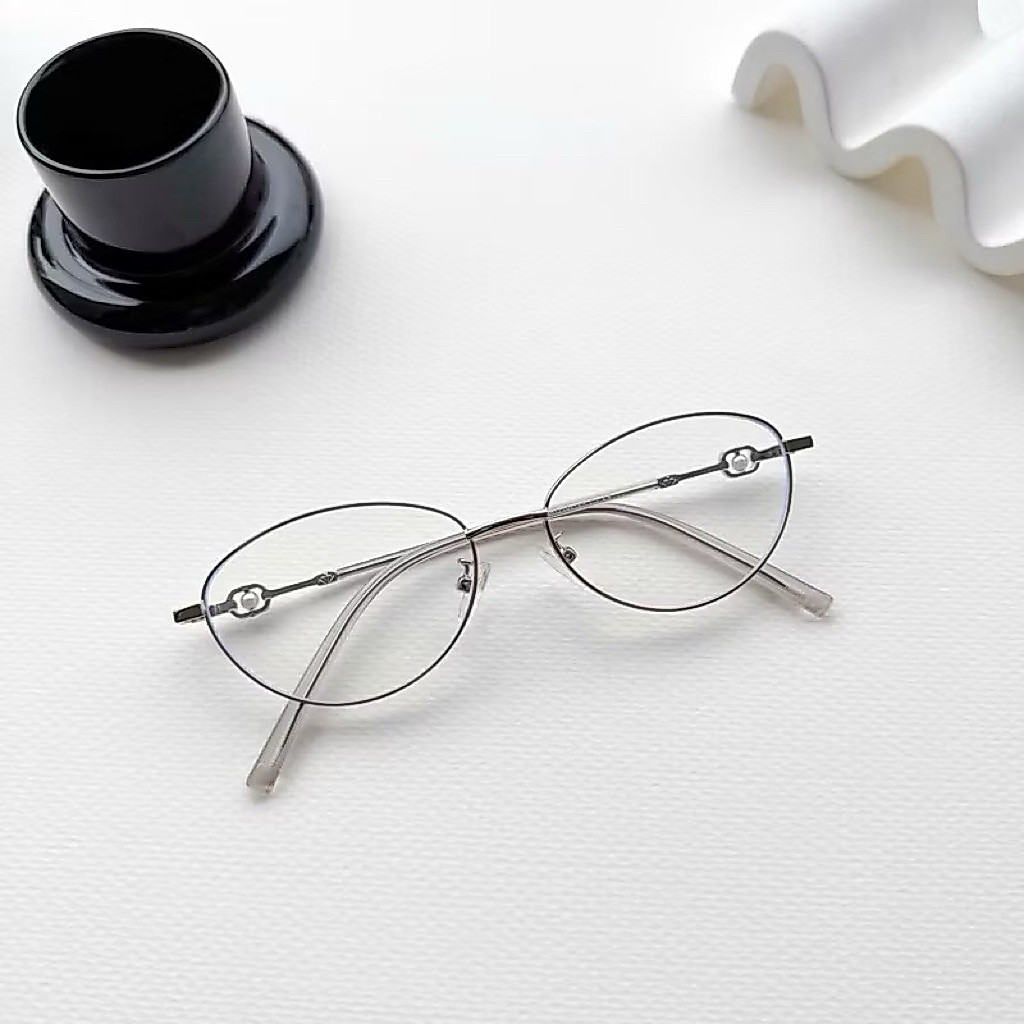 Gọng kính cận TYSON gọng mắt mèo kính mắt thời trang nữ lắp tròng kèm hộp khăn 36005