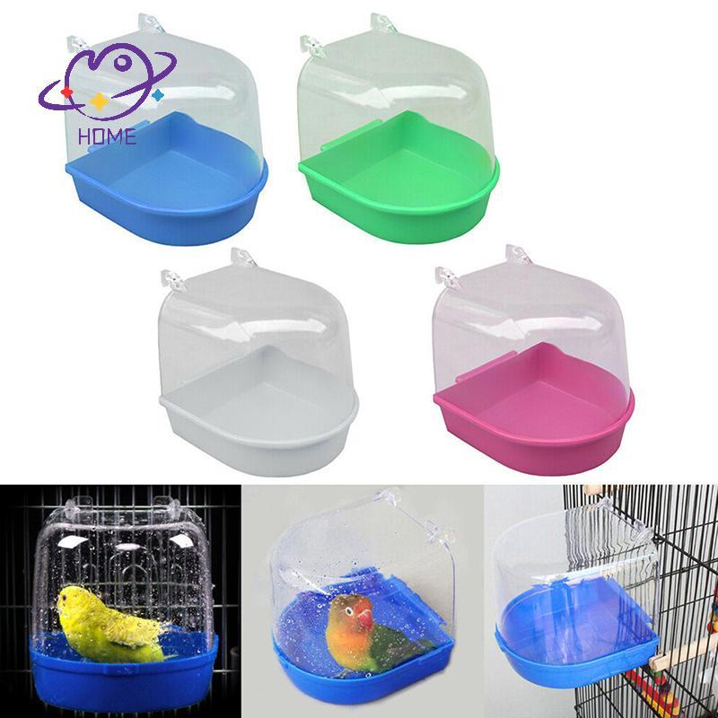 [mayhome] Hộp tắm nước chim bằng nhựa Bồn tắm Vẹt cho bát treo Parakeet {TH}
