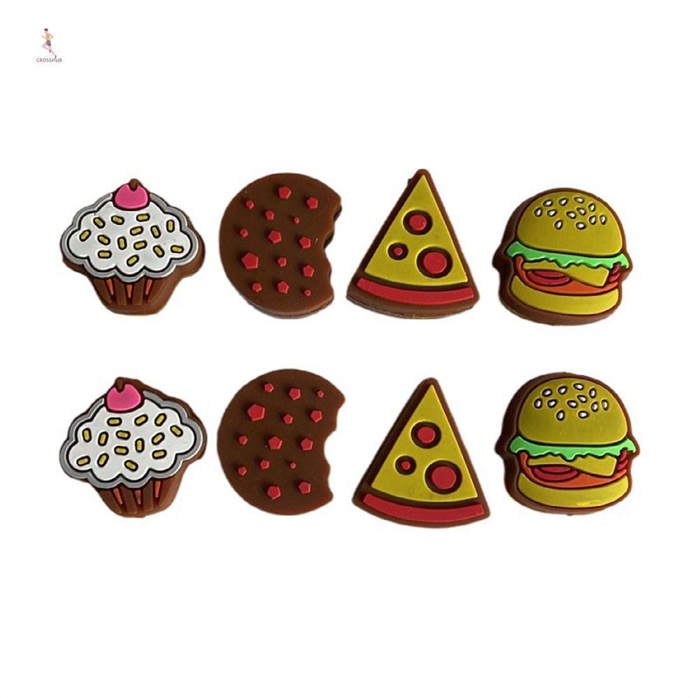 CROSS Tennis Vợt Giảm Chấn, Pizza Hamburger Tennis Vợt Rung, Dễ Thương Silcone Cookie Doughnut Vợt G