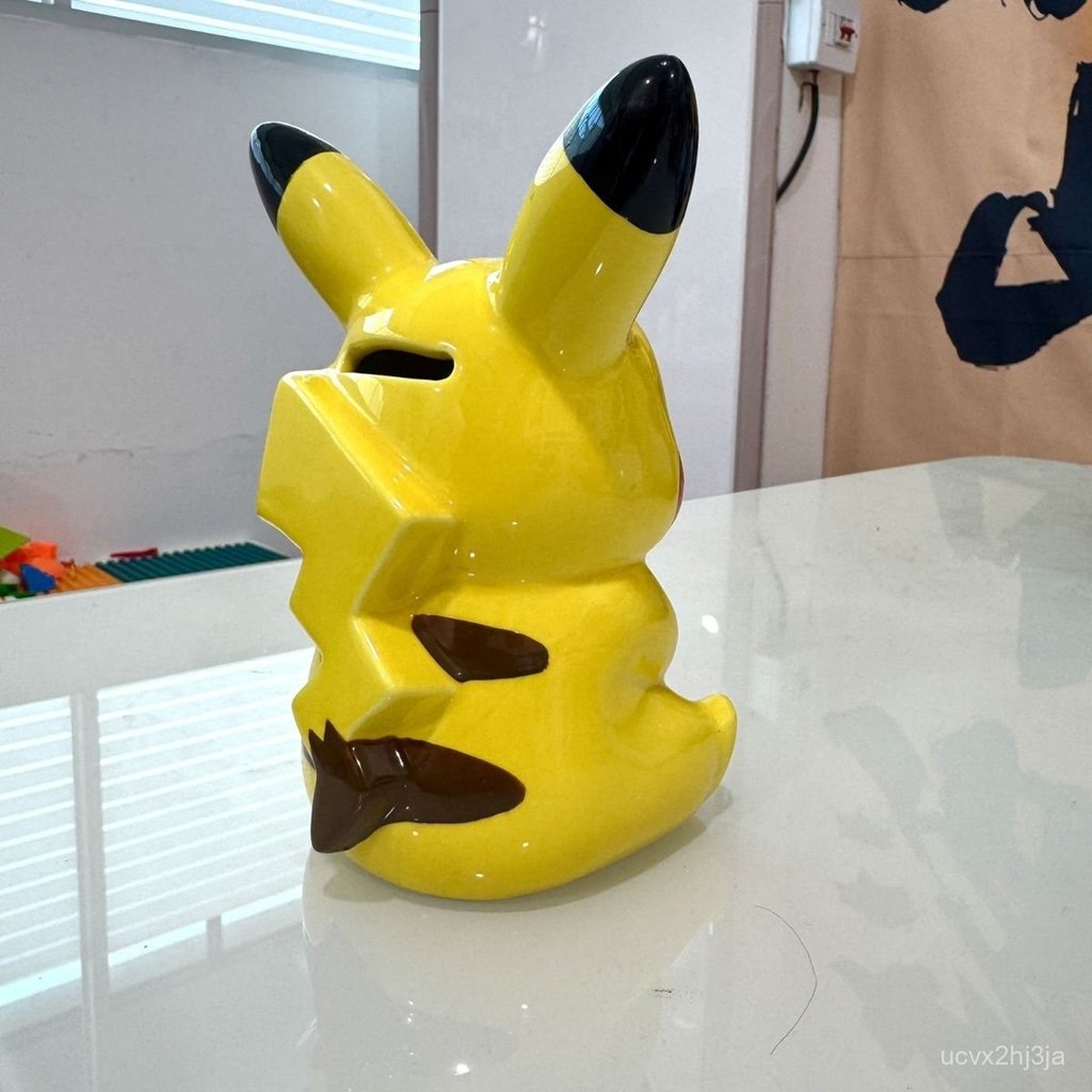 Ống heo tiết kiệm hình Pikachu gốm sứ đáng yêu món quà hoàn hảo cho fan Pokemon trang trí bàn học ho