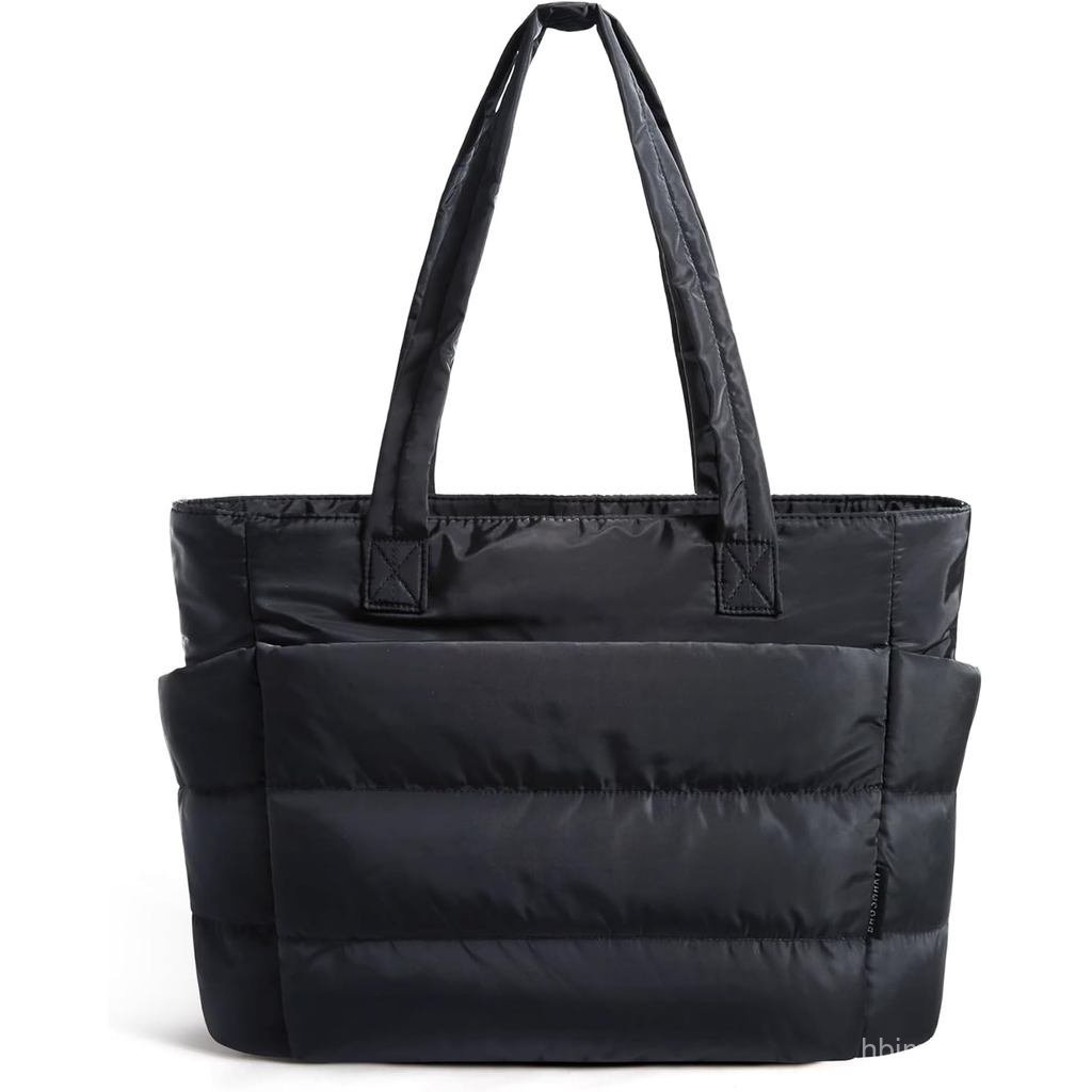 Túi tote BAGSMART dành cho nữ, Túi tote phồng nhẹ có ngăn Túi đeo vai Túi xách du lịch, công sở, phò
