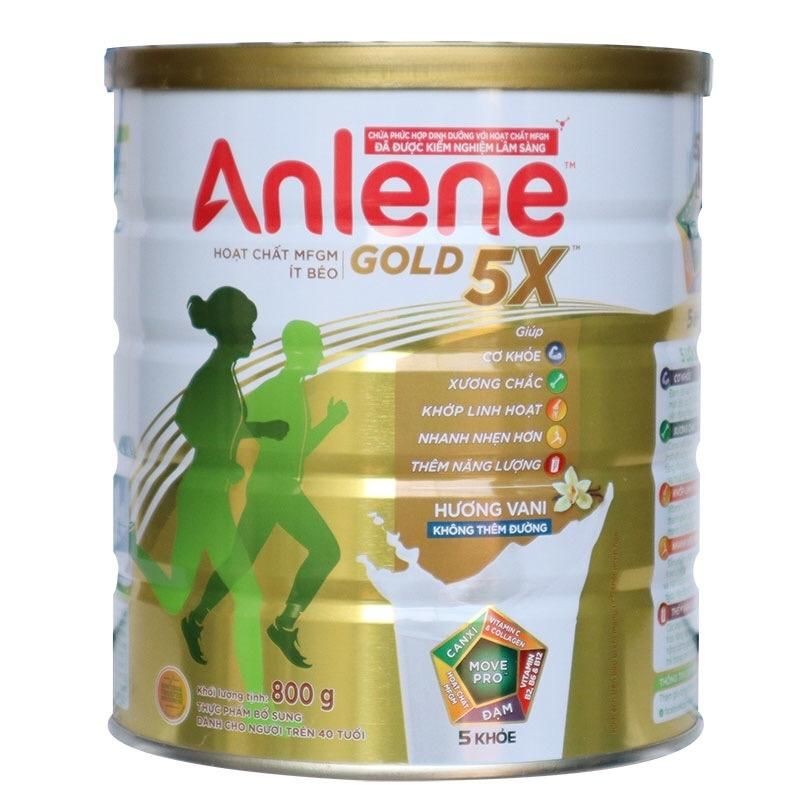 Sữa Anlene 5X Gold 800g 5 khoẻ cho cơ xương chắc khỏe và nhanh nhẹn hơn